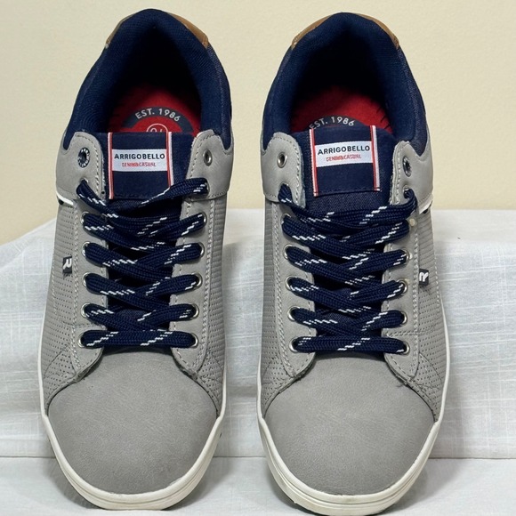 Arrigo Bello Other - Arrigo‎ Bello Men's Gray Navy Casual Sneakers Size 10 US A0174-4